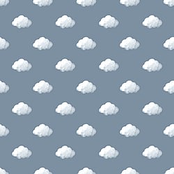 Galerie Wallcoverings Product Code 14833 - Little Explorers 2 Wallpaper Collection - Blue Colours - The classic cloud design, now in three heavenly colours! Sure to help your little one drift off into a peaceful slumber.. Design