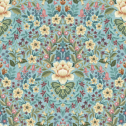 Galerie Wallcoverings Product Code 18518 - Into The Wild Wallpaper Collection - Blue Colours - Floral Damask Design