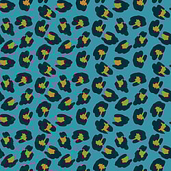 Galerie Wallcoverings Product Code 18537 - Into The Wild Wallpaper Collection - Blue Colours - Leopard Print Design