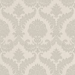Galerie Wallcoverings Product Code 23601 - Classic Italian Wallpaper Collection - Silver Grey Colours - A traditional damask on a woven effect background, giving a classical, formal edge to any interior scheme.  Design