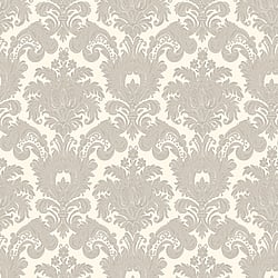 Galerie Wallcoverings Product Code 23611 - Classic Italian Wallpaper Collection - Silver Grey Colours - A floral, traditional damask on a textured background, giving a classical, formal edge to any interior scheme.  Design