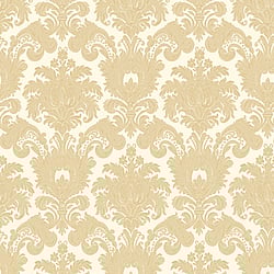 Galerie Wallcoverings Product Code 23612 - Classic Italian Wallpaper Collection - Gold Colours - A floral, traditional damask on a textured background, giving a classical, formal edge to any interior scheme.  Design