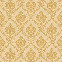 Galerie Wallcoverings Product Code 23642 - Classic Italian Wallpaper Collection - Gold Colours - A damask with a stylised, contemporary edge. Less floral and more geometric, but still with the overall traditional sumptuousness of a classic damask.  Design