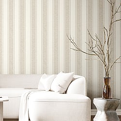 Galerie Wallcoverings Product Code 23673 - Classic Italian Wallpaper Collection - Beige Cream Colours - This classic stripe brings a timeless elegance to your home. The smooth texture has a reassuring, high quality effect while the vertical design brings a formal feel to any room. Design