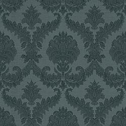 Galerie Wallcoverings Product Code 25727 - Classic Italian Wallpaper Collection - Blue Gold Colours - Damasco Imperiale Design