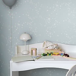 Galerie Wallcoverings Product Code 29023 - Resan Wallpaper Collection - Light blue Colours - Stjärnhimlen Design