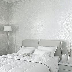 Galerie Wallcoverings Product Code 32601 - City Glam Wallpaper Collection - White Colours - Floral Damask Design