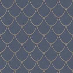 Galerie Wallcoverings Product Code 32723 - City Glam Wallpaper Collection - Blue Gold Colours - Arch Design