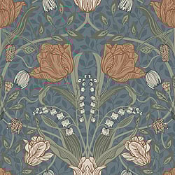 Galerie Wallcoverings Product Code 33009 - Apelviken 2 Wallpaper Collection - Blue Blush Colours - Tulips Design