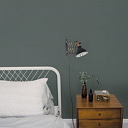 Galerie Wallcoverings Product Code 33029 - Apelviken Wallpaper Collection - Blue Green Gold Colours - Mini Tulip Motif Design