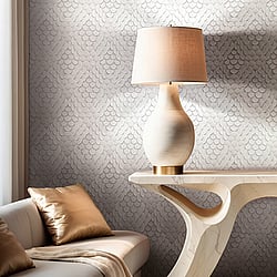 Galerie Wallcoverings Product Code 35811 - Fashion Icon Wallpaper Collection - Grey Beige Colours - 3D optics Design