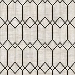 Galerie Wallcoverings Product Code 3739 - Tendenza Wallpaper Collection - Grey Black Colours - Hexagon Trellis Design