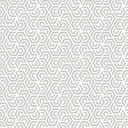 Galerie Wallcoverings Product Code 3770 - Tendenza Wallpaper Collection - White Silver Colours - Honeycomb Geometric Design