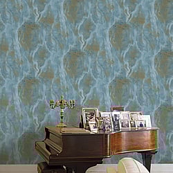 Galerie Wallcoverings Product Code 42576 - Opulence Wallpaper Collection - Blue Colours - Marble Texture Design