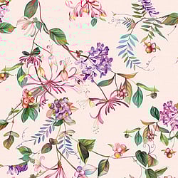 Galerie Wallcoverings Product Code 47457 - Flora Wallpaper Collection - Beige, Rose, Green Colours - Summer Bouquet Design