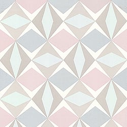 Galerie Wallcoverings Product Code 51144011 - Skandinavia Wallpaper Collection - Blue Grey Pink Beige Colours - Pink Blue Oslo Geometric Design
