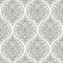 Galerie Wallcoverings Product Code 7002 - Emporium Wallpaper Collection - Cream Silver Colours - Emporium Ogee Design