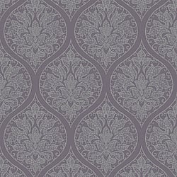 Galerie Wallcoverings Product Code 7008 - Emporium Wallpaper Collection - Purple Silver Colours - Emporium Ogee Design