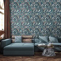 Galerie Wallcoverings Product Code 81332 - Pepper Wallpaper Collection - Saffron Colours - Wild Garden Design