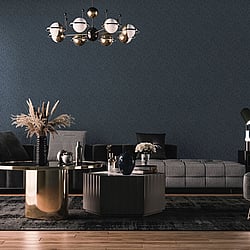 Galerie Wallcoverings Product Code 91948 - Vault Wallpaper Collection - Blue, Purple Colours - Leaves Design