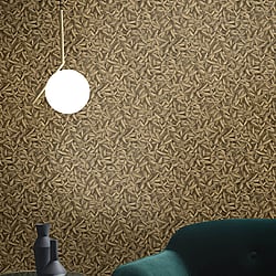 Galerie Wallcoverings Product Code 91949 - Vault Wallpaper Collection - Gold Colours - Leaves Design