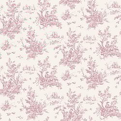 Galerie Wallcoverings Product Code AF37705 - Abby Rose 4 Wallpaper Collection - Plum Cream Colours - Toile Design
