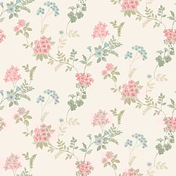 Galerie Wallcoverings Product Code AF37734 - Abby Rose 4 Wallpaper Collection - Pink Green Blue Colours - Fern Floral Design