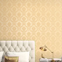 Galerie Wallcoverings Product Code CI38215 - Classic Silks 4 Wallpaper Collection - Drk. Cream Colours - Classic Damask Design