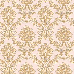 Galerie Wallcoverings Product Code CI38216 - Classic Silks 4 Wallpaper Collection - Metallic Gold Pink Colours - Classic Damask Design