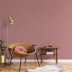 Galerie Wallcoverings Product Code CM27054 - Botanica Wallpaper Collection - Red Colours - Classic Stripe Design