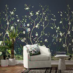 Galerie Wallcoverings Product Code DB30112M - Daisy Bennett Wallpaper Collection - Navys Colours - Heron Botanical Mural Design
