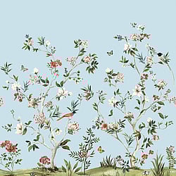 Galerie Wallcoverings Product Code DB30502M - Daisy Bennett Wallpaper Collection - Blues Colours - Chinoiserie Magnolia Mural Design