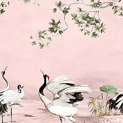 Galerie Wallcoverings Product Code DB30601M - Daisy Bennett Wallpaper Collection - Pinks Colours - Crane Mural Design