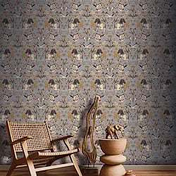 Galerie Wallcoverings Product Code DW2001 - Designer Walls Wallpaper Collection - Light Blue Fog Colours - Magic Animals Design