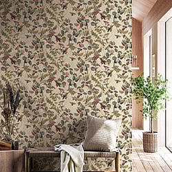 Galerie Wallcoverings Product Code DW2005 - Designer Walls Wallpaper Collection - Cream Colours - Nature Leaves Design