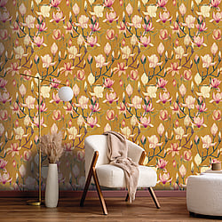 Galerie Wallcoverings Product Code DW2016 - Designer Walls Wallpaper Collection - Ochre Colours - Magnolia Design