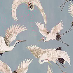 Galerie Wallcoverings Product Code DW2019 - Designer Walls Wallpaper Collection - Light Blue Fog Colours - Cranes Design