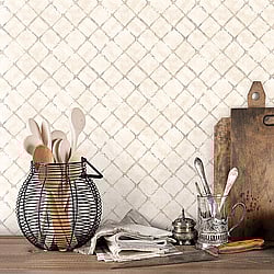 Galerie Wallcoverings Product Code FH37550 - Homestyle Wallpaper Collection - Beige Grey Colours - Chicken Wire Design
