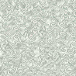 Galerie Wallcoverings Product Code FS72002 - Fusion Wallpaper Collection - Green White Colours - Geo Swirl Motif Design