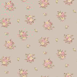 Galerie Wallcoverings Product Code G23230 - Floral Themes Wallpaper Collection - Red Yellow Mocha Colours - Floral Bunch Design