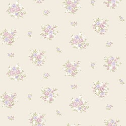 Galerie Wallcoverings Product Code G23232 - Floral Themes Wallpaper Collection - Lilac Beige Colours - Floral Bunch Design