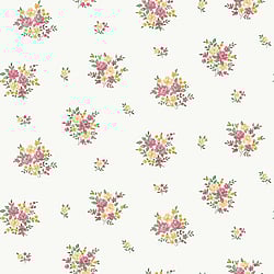Galerie Wallcoverings Product Code G23235 - Floral Themes Wallpaper Collection - Red Yellow Green Colours - Floral Bunch Design