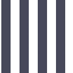 Galerie Wallcoverings Product Code G23340 - Deauville 2 Wallpaper Collection - Navy Blue White Colours - Regency Stripe Design