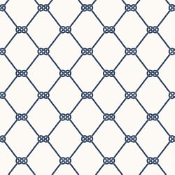 Galerie Wallcoverings Product Code G23345 - Deauville 2 Wallpaper Collection - Marine Blue White Colours - Nautical Rope Design