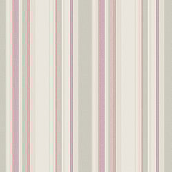 Galerie Wallcoverings Product Code G34106 - Country Cottage Wallpaper Collection - Purple Green Cream Colours - Multi Stripe Design