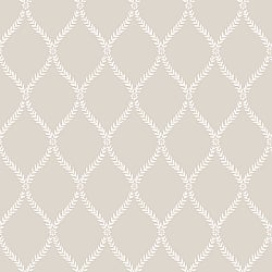 Galerie Wallcoverings Product Code G45052 - Vintage Rose Wallpaper Collection - Beige White Colours - Laurel Trellis Design