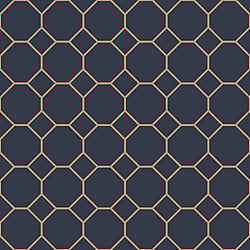 Galerie Wallcoverings Product Code G45403 - Just Kitchens Wallpaper Collection - Navy Gold Colours - Bee Hive Design