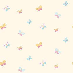 Galerie Wallcoverings Product Code G56007 - Just 4 Kids 2 Wallpaper Collection - Yellow Pink Blue Orange Colours - Butterflies Design