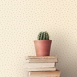 Galerie Wallcoverings Product Code G67879 - Miniatures 2 Wallpaper Collection - Red Cream Colours - Small Leaf Toss Design