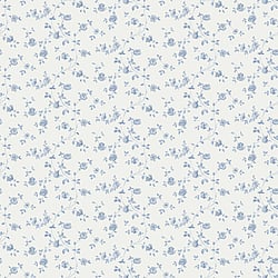 Galerie Wallcoverings Product Code G67887 - Miniatures 2 Wallpaper Collection - Blue White Colours - Small Rose Trail Design